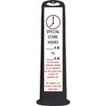 Cortina Safety Products Cortina Trailblazer 03-768BLK-SSH Vertical Panel, Black, 45", XL, "Special Store Hours" 03-768BLK-SSH